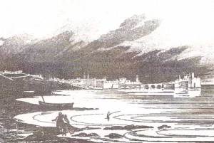 Κυδωνίαι ή Αϊβαλί. Πατρίς του τυπογράφου της «Σάλπιγγος» Κωνσταντίνου Τόμπρα.