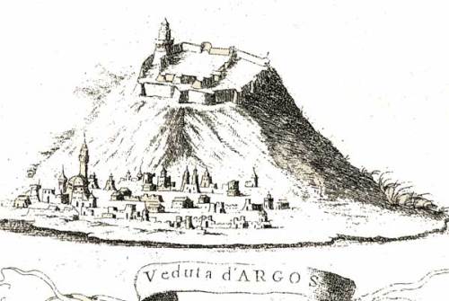 Argos, Coronelli, «Morea, Negreponte, e Adiazenze», Venezia, 1685  