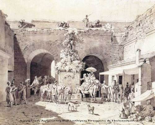 Ναύπλιο – Η Πύλη της Ξηράς (εσωτερική πλευρά), Karl von Heideck 1837.