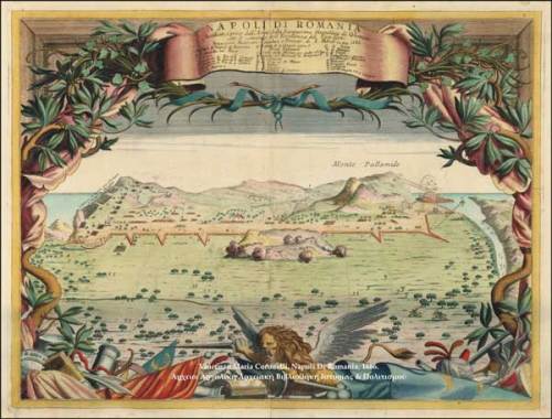 Vincenzo Maria Coronelli. Napoli Di Romania, 1686.