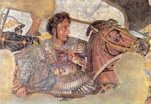 Alexander is from the mosaic of the battle of Issus from the Museo Nazionale, Naples, Italy.