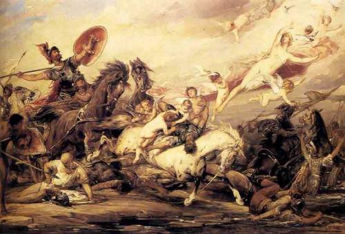 Ο Διομήδης πληγώνει την θεά Αφροδίτη. 