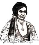 Φωτεινή Τζαβέλα, σύζυγος Γενναίου Κολοκοτρώνη, ξυλογραφία,&nbsp;1891.