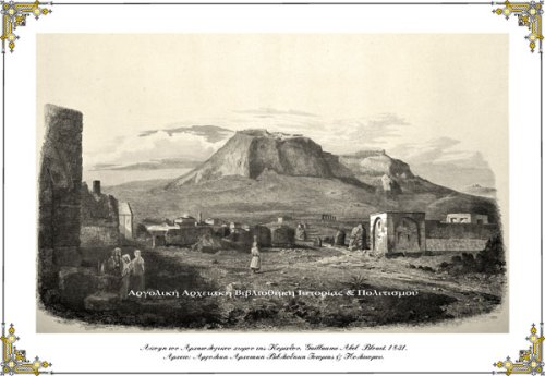 Άποψη του αρχαιολογικού χώρου της Κορίνθου, Guillaume Abel Blouet 1831.