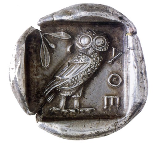 Αργυρό τετράδραχμον Αθηνών (β΄ όψη)