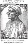 Μάρκος Μουσούρος, χαλκογραφία, Reusner, Icones Clarorum Vivorum,&nbsp;1589.