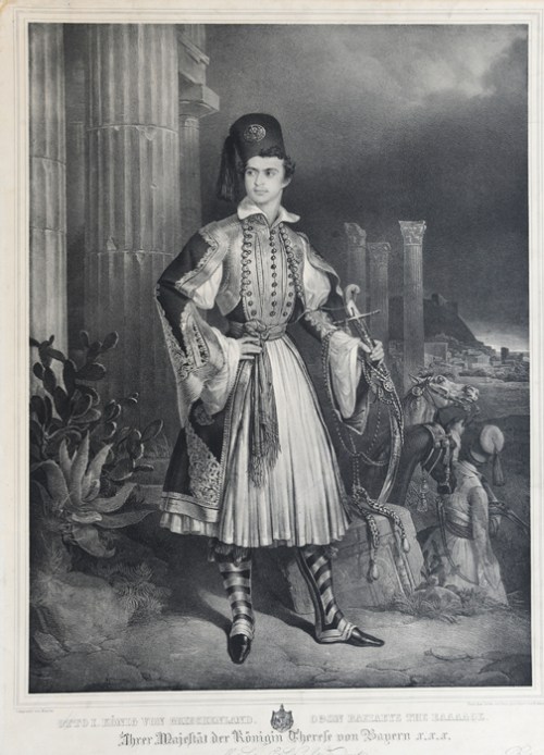 Όθων, λιθογραφία, Εθνικό Ιστορικό Μουσείο. 