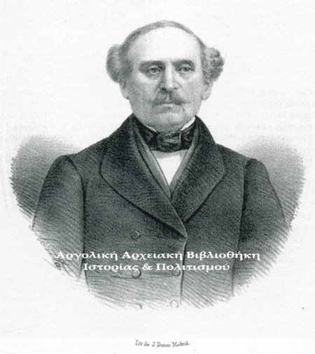 Δημήτριος Καλλέργης. Λιθογραφία, J. Donon, Μαδρίτη.