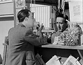 Τζιπ, Περίπτερο και Αγάπη μια ελληνική ταινία του 1957. Στη φώτο, Νίκος Σταυρίδης - Νίκος Ρίζος. 