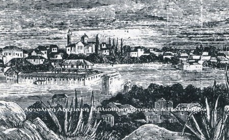 Πρόχειρο σχέδιο των Στρατώνων που δημοσιεύτηκε στο αγγλικό περιοδικό «The Graphic» (20.1.1877) και στο γαλλικό «L᾿  Illustration» (27.1.1877).