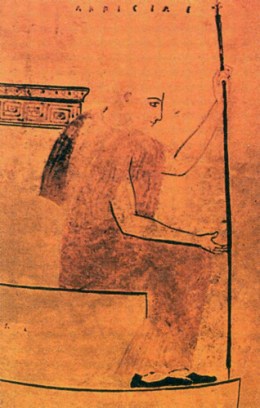 Η μορφή του Ακρίσιου σε τμήμα ληκύθου (460 - 450 π.Χ.) 