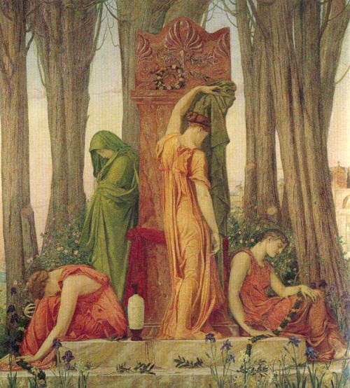 Η Ηλέκτρα στο μνήμα του Αγαμέμνονα, Sir William Blake Richmond (British, 1842-1921).