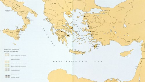 Εικ. 23: Χάρτης του Β΄ αποικισμού (κατά: Sweeney - Curry - Tzedakis 1988, 30 κ.εξ.).