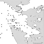 Χάρτης με τις μυκηναϊκές θέσεις