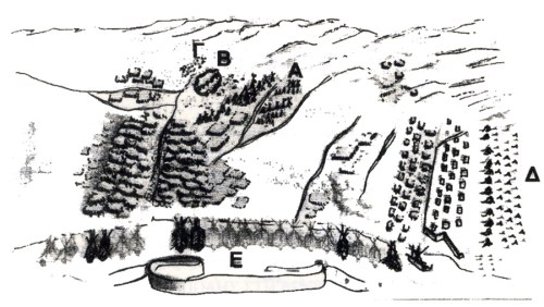 Εικ. 3. Μάχη στην πεδιάδα του Άργους (;) (BMV.- Mss It. Cl VII, 94 [10051], No 56).