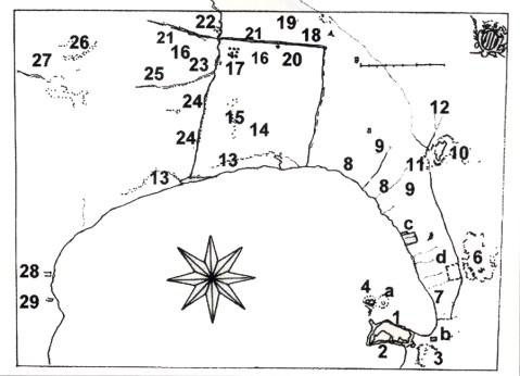 Εικ. 5. Κόλπος Ναυπλίου, με την πεδιάδα του Άργους Συλλογή Grimani, πίν. XX, Γεννάδειος Βιβλιοθήκη - Αθήνα.