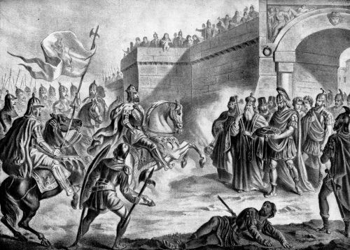 Ο τσάρος Συμεών Α΄ ο Μέγας της Βουλγαρίας προ των πυλών της Κωνσταντινουπόλεως και ο Πατριάρχης Νικόλαος Α΄ ο Μυστικός.